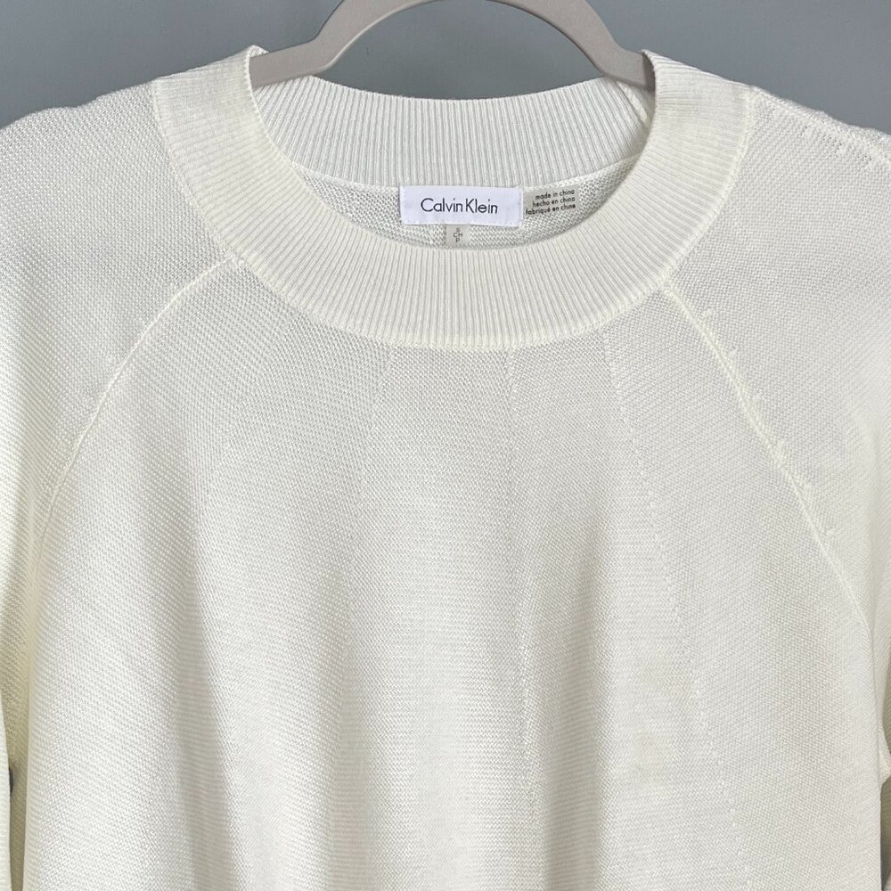 Calvin Klein Tunic Sweater (White) S - Picture 6 of 6